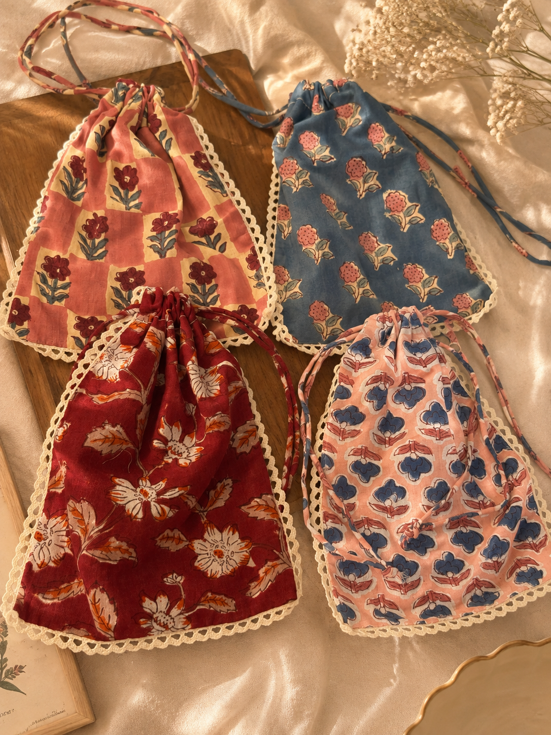 Block Prints Potli 5 Pieces