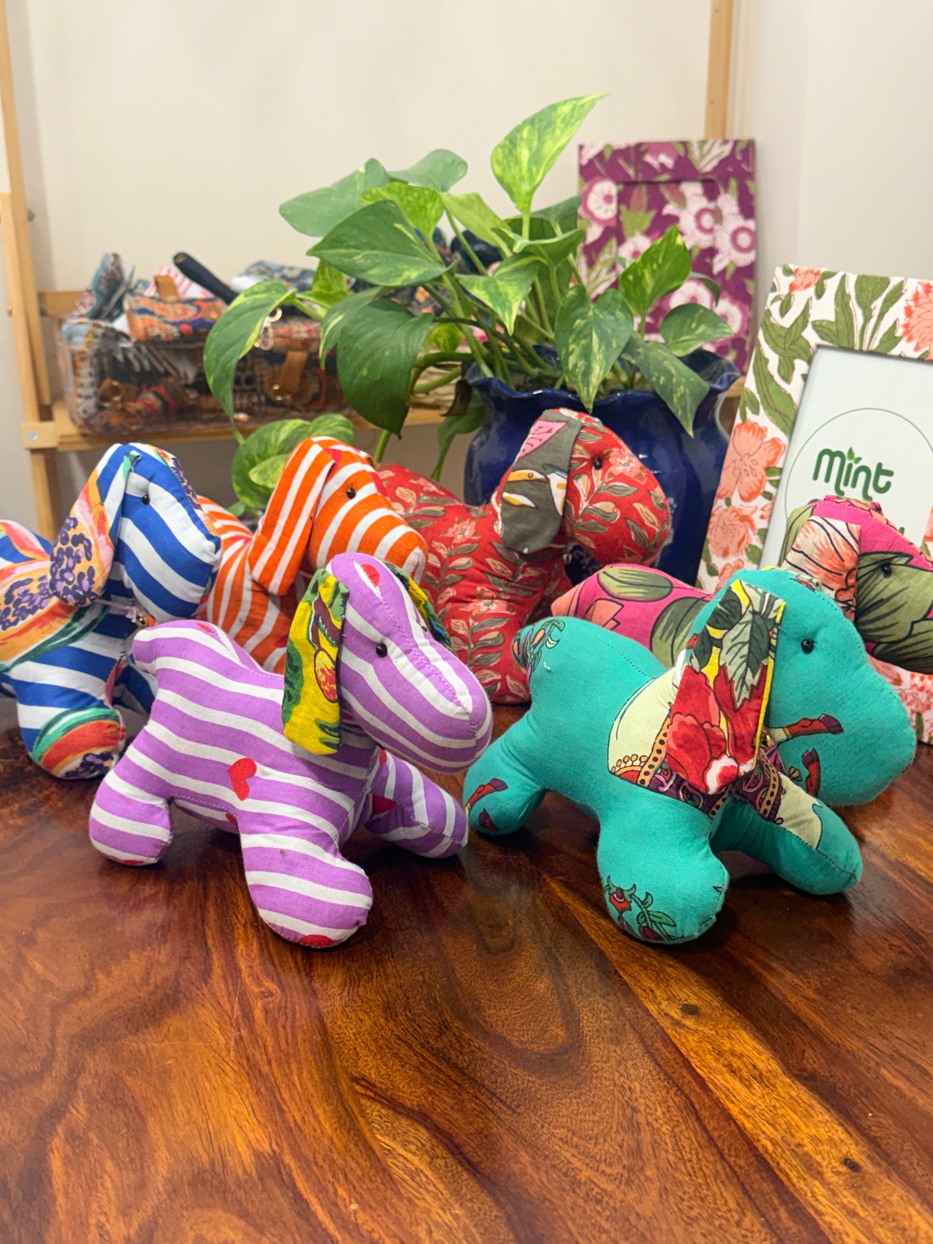 Dog - Pure Cotton Handmade Soft Toys 2 Piece