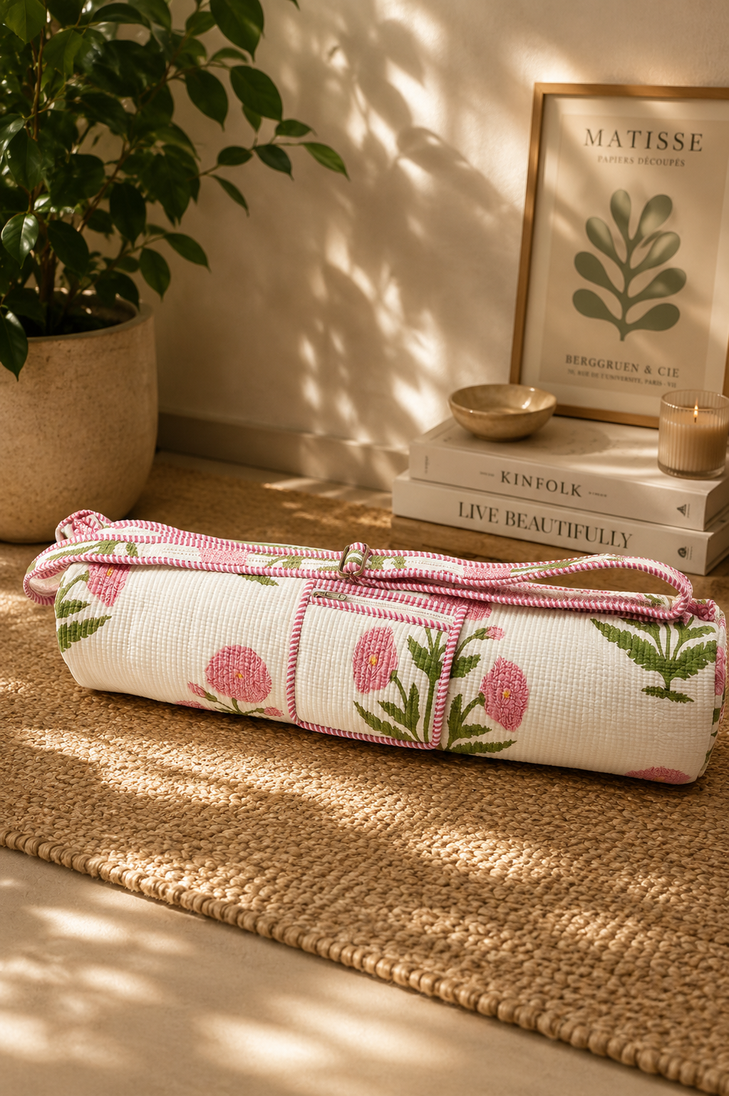Handmade Jaipuri Print Yoga Mat Bag