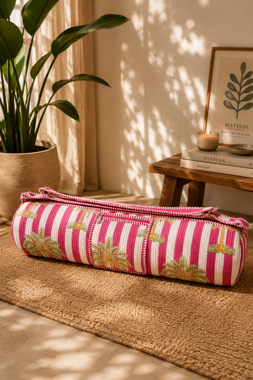 Handmade Jaipuri Print Yoga Mat Bag