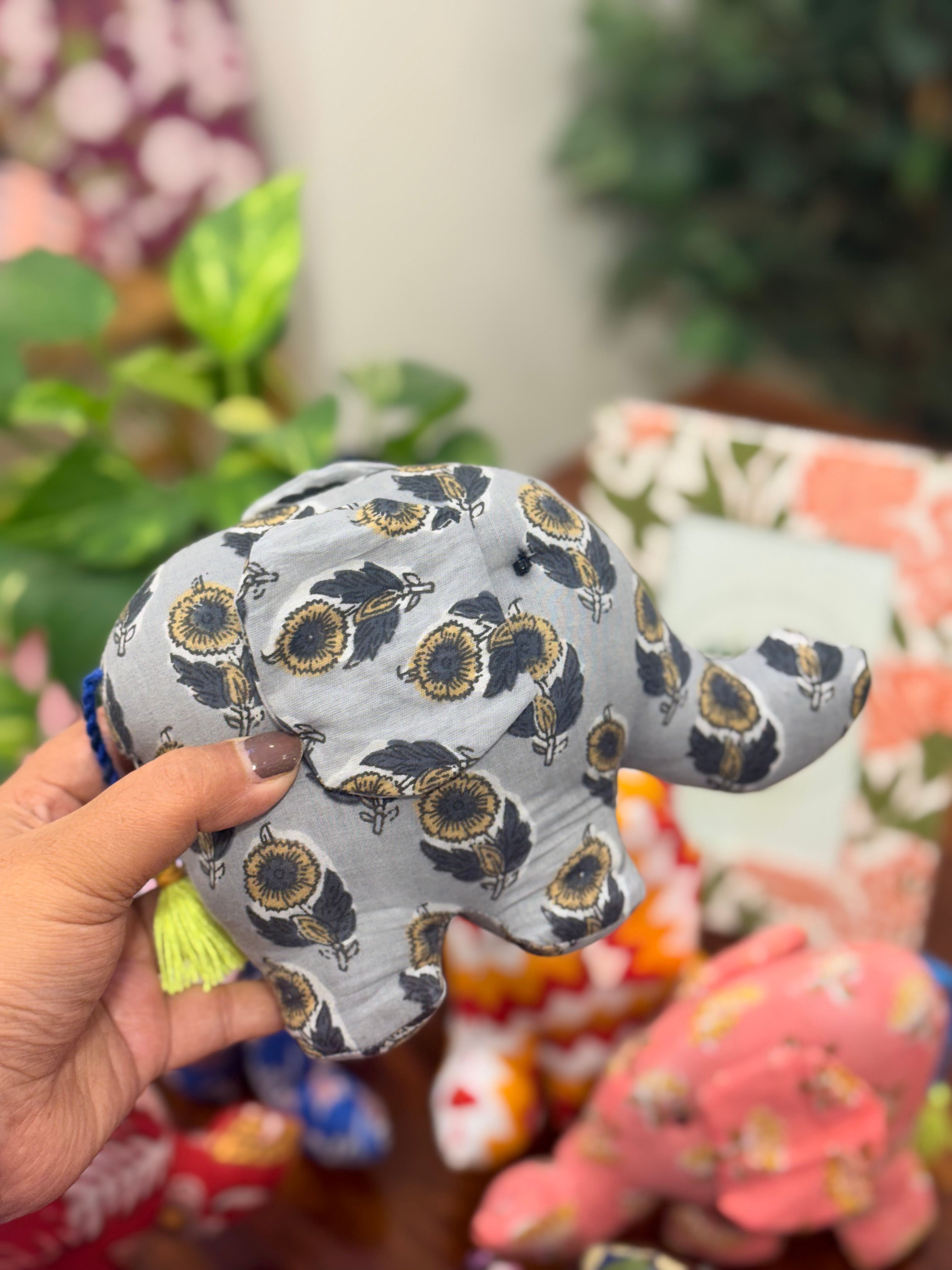 Elephant - Pure Cotton Handmade Soft Toys 2 Piece