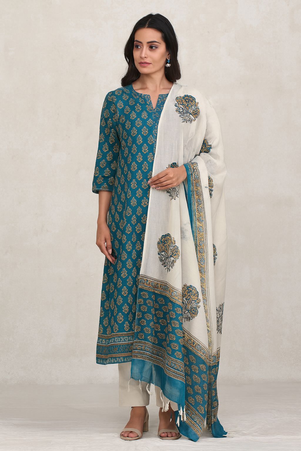 Hand Block Print Suit