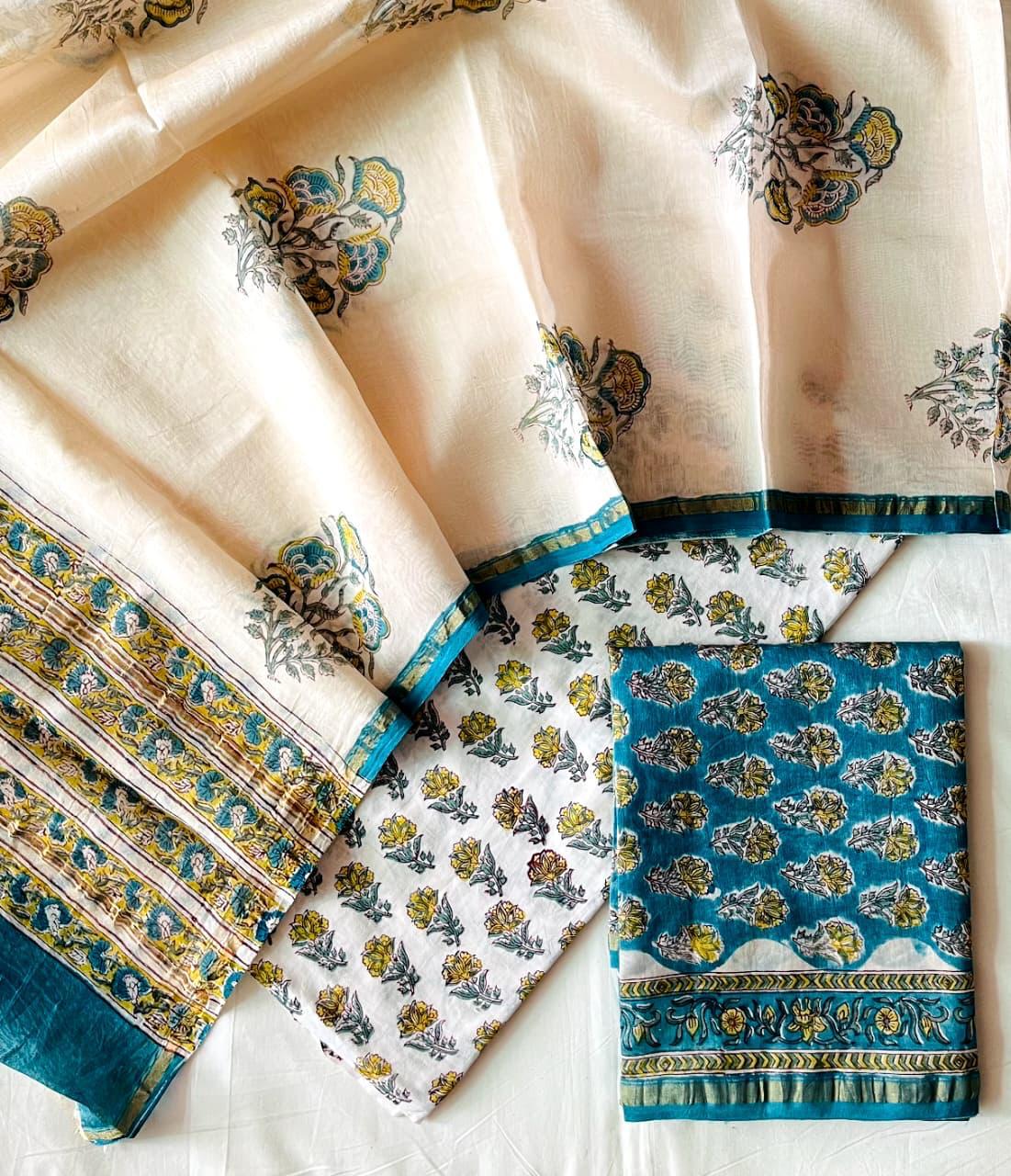 Hand Block Print Suit