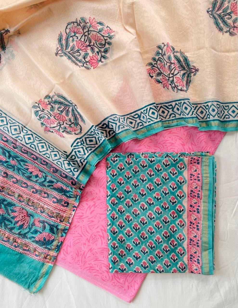 Hand Block Print Suit