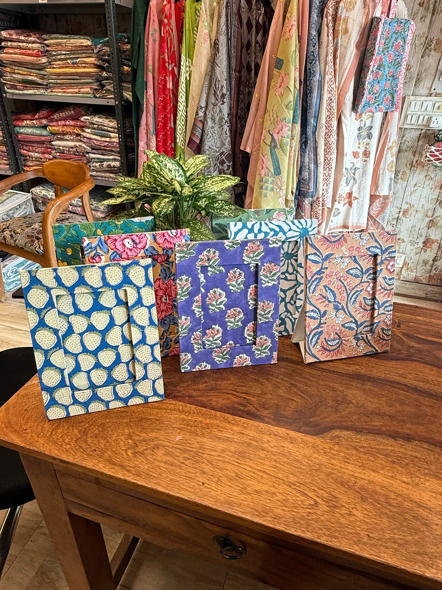 Block Print Photo Frames
