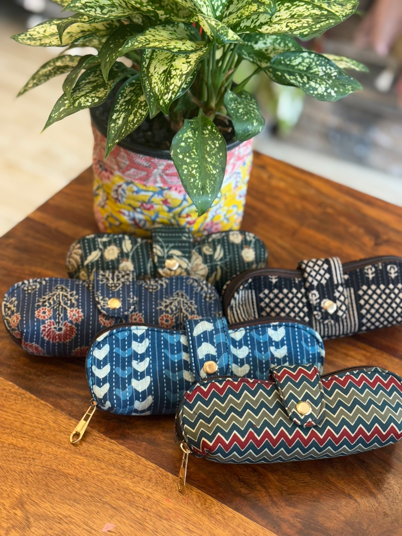 Block Print Sunglass Cases 2 Pieces