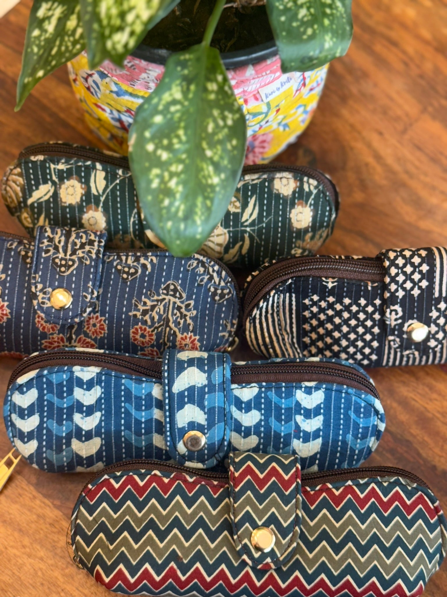 Block Print Sunglass Cases 2 Pieces