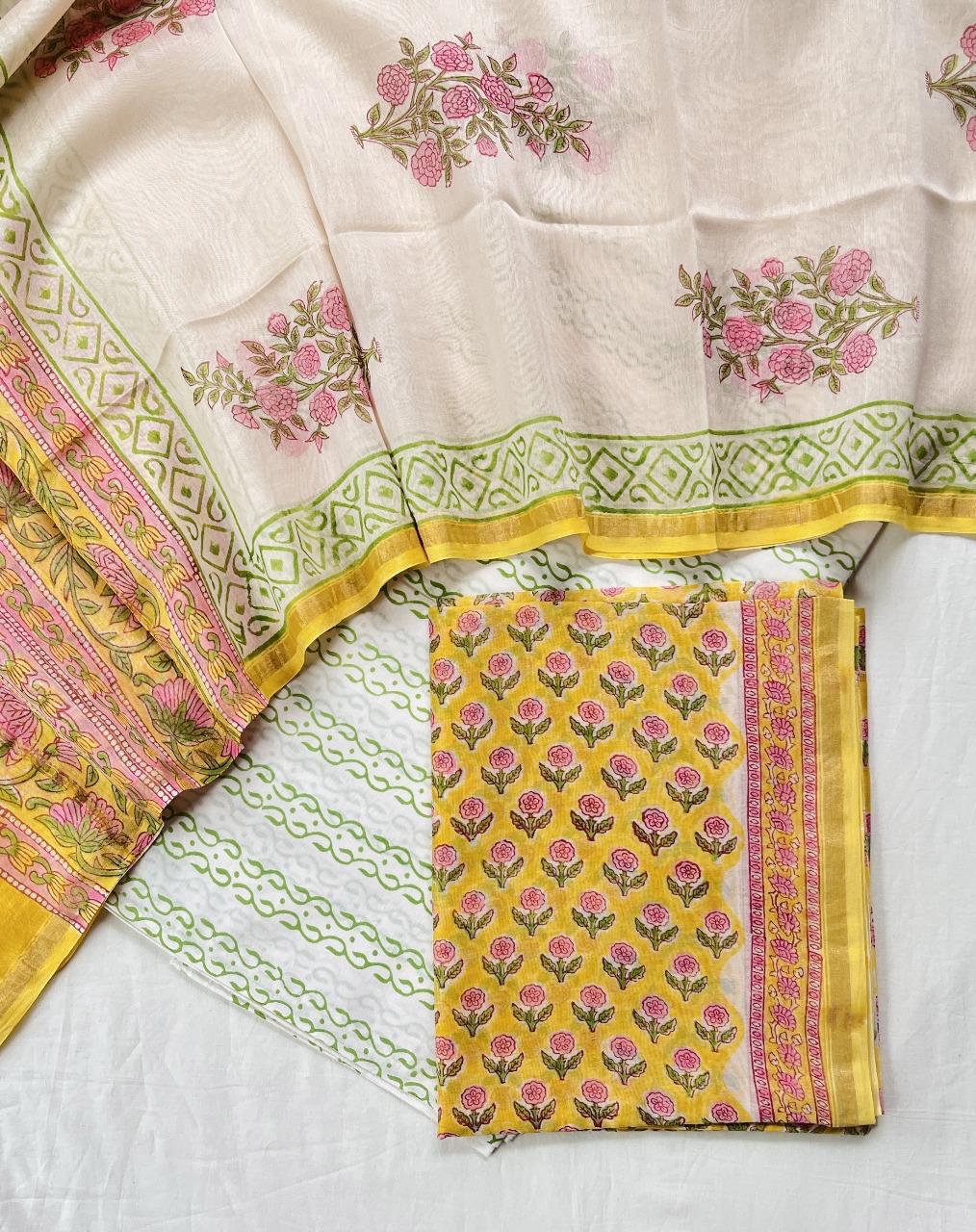 Hand Block Print Suit