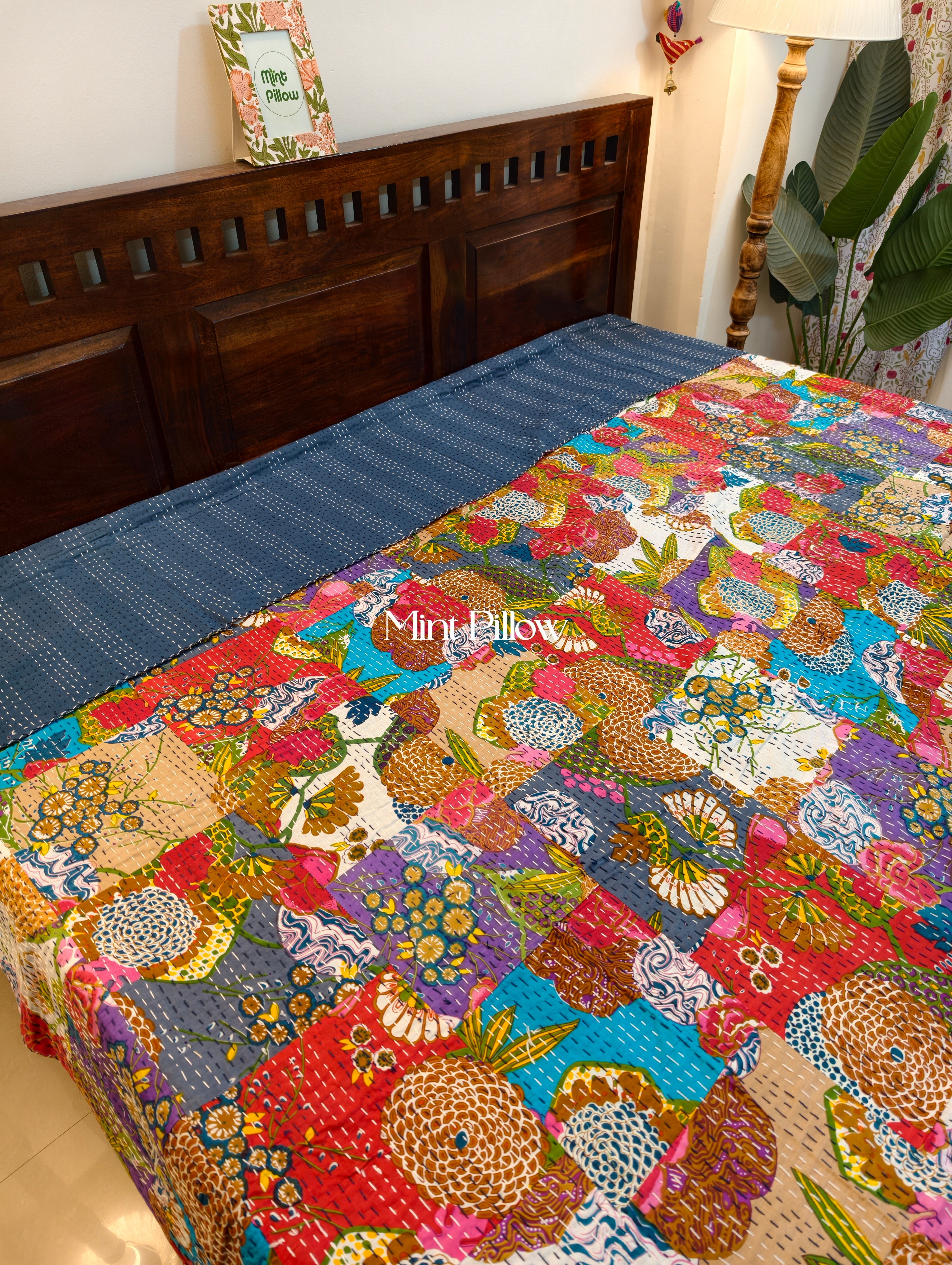Kantha Bedcover 90x108
