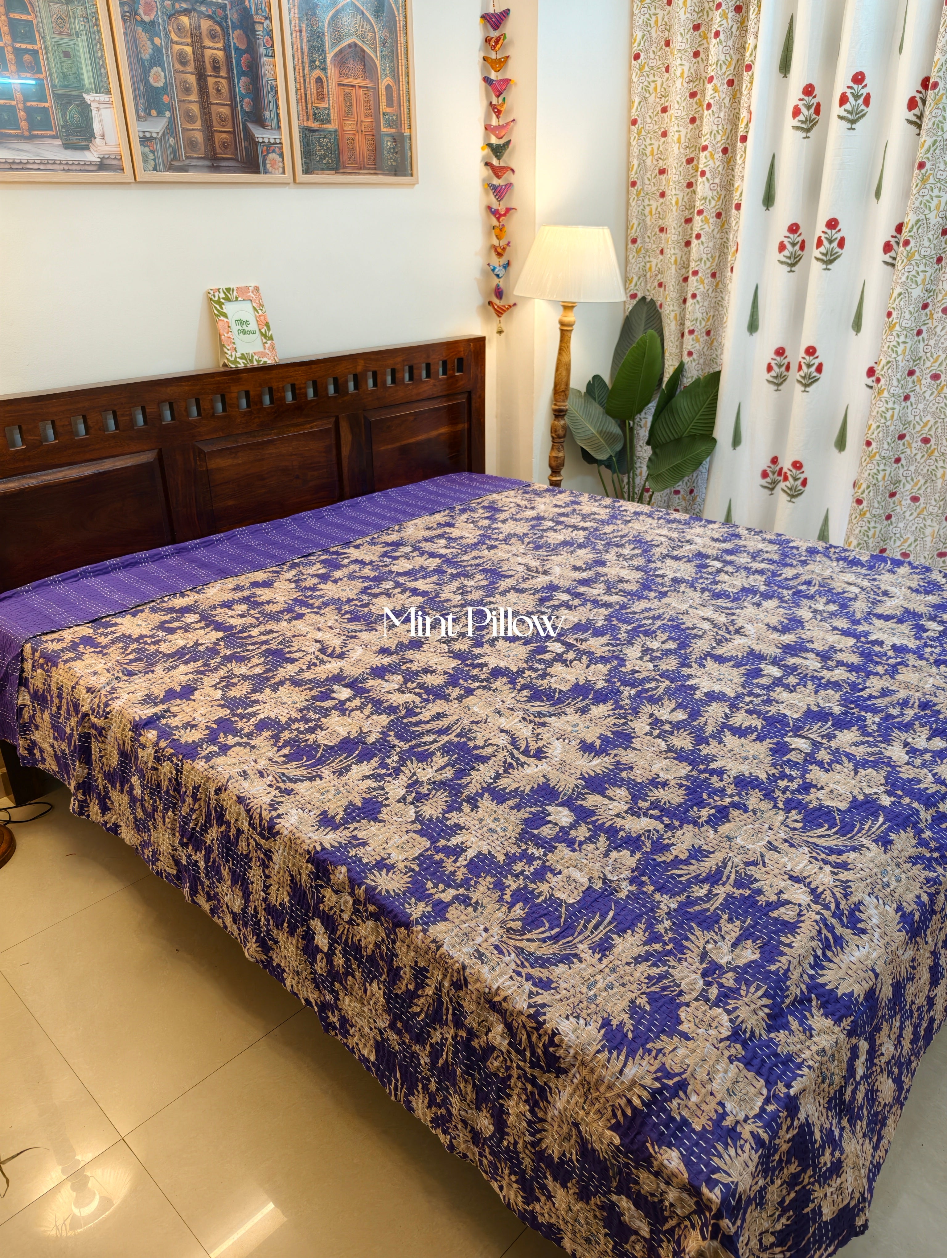 Kantha Bedcover 90x108
