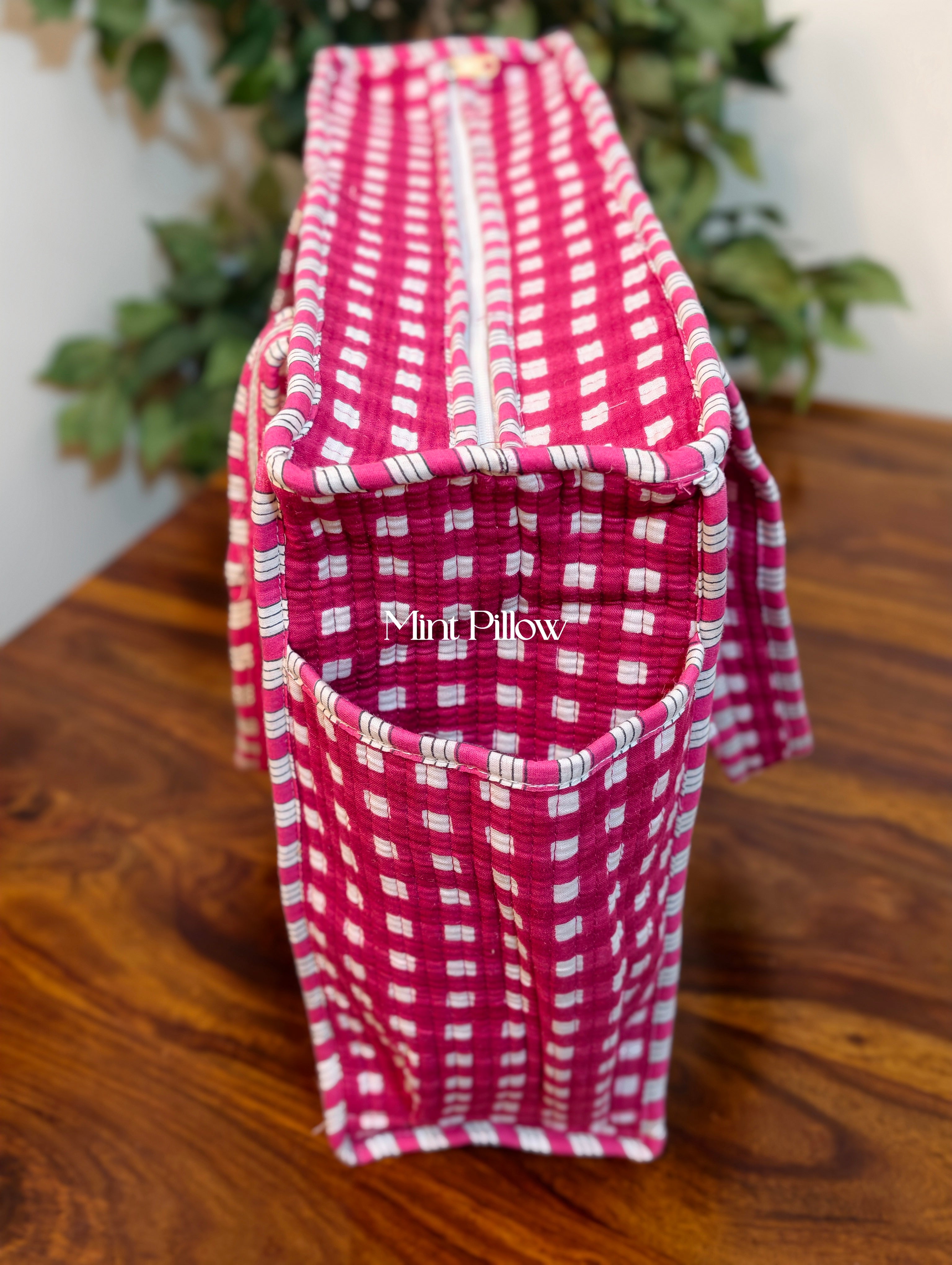 Tote Bag with Side Pocket