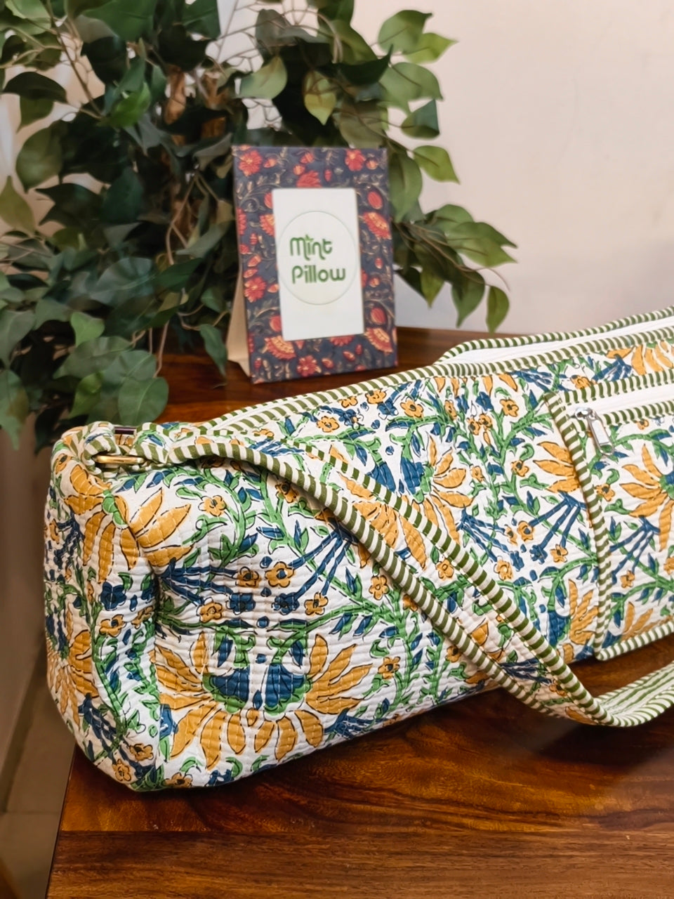Handmade Jaipuri Print Yoga Mat Bag