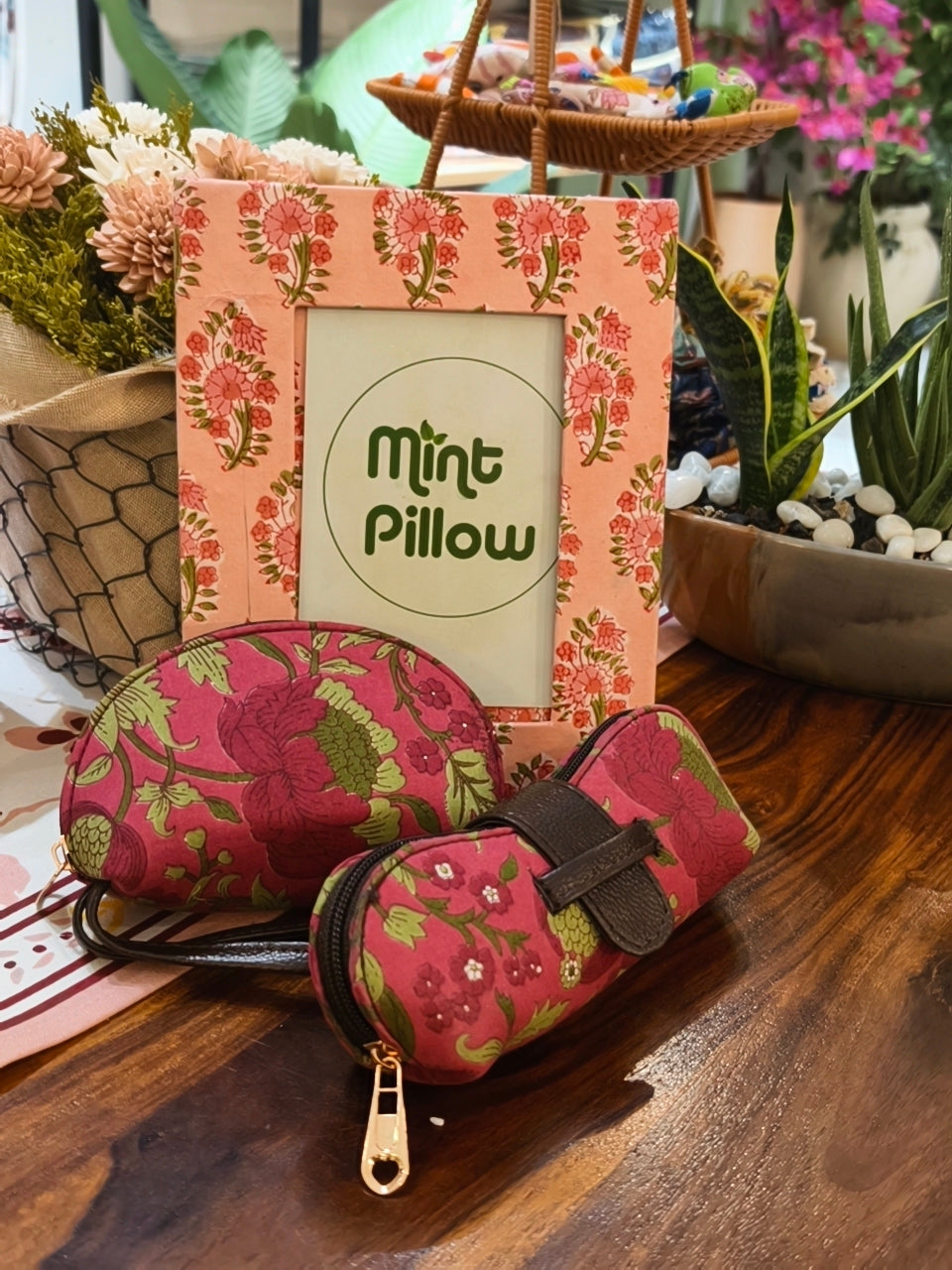 Sunglass case and coin pouch combo