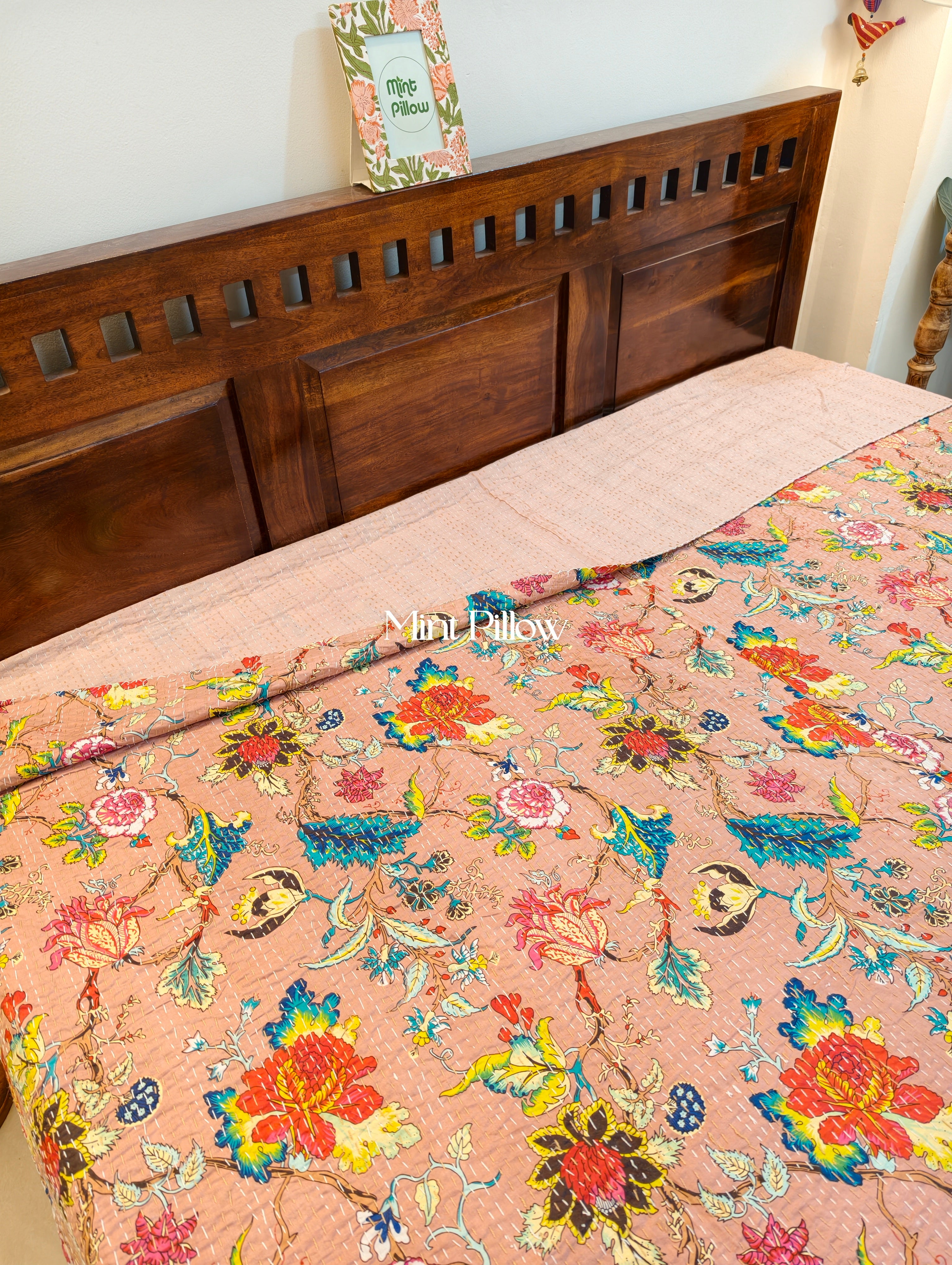 Kantha Bedcover 90x108
