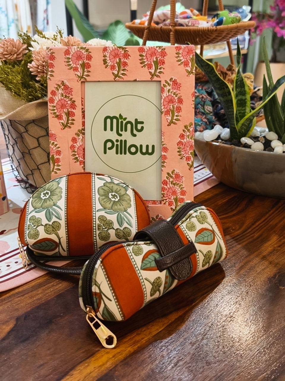 Sunglass case and coin pouch combo