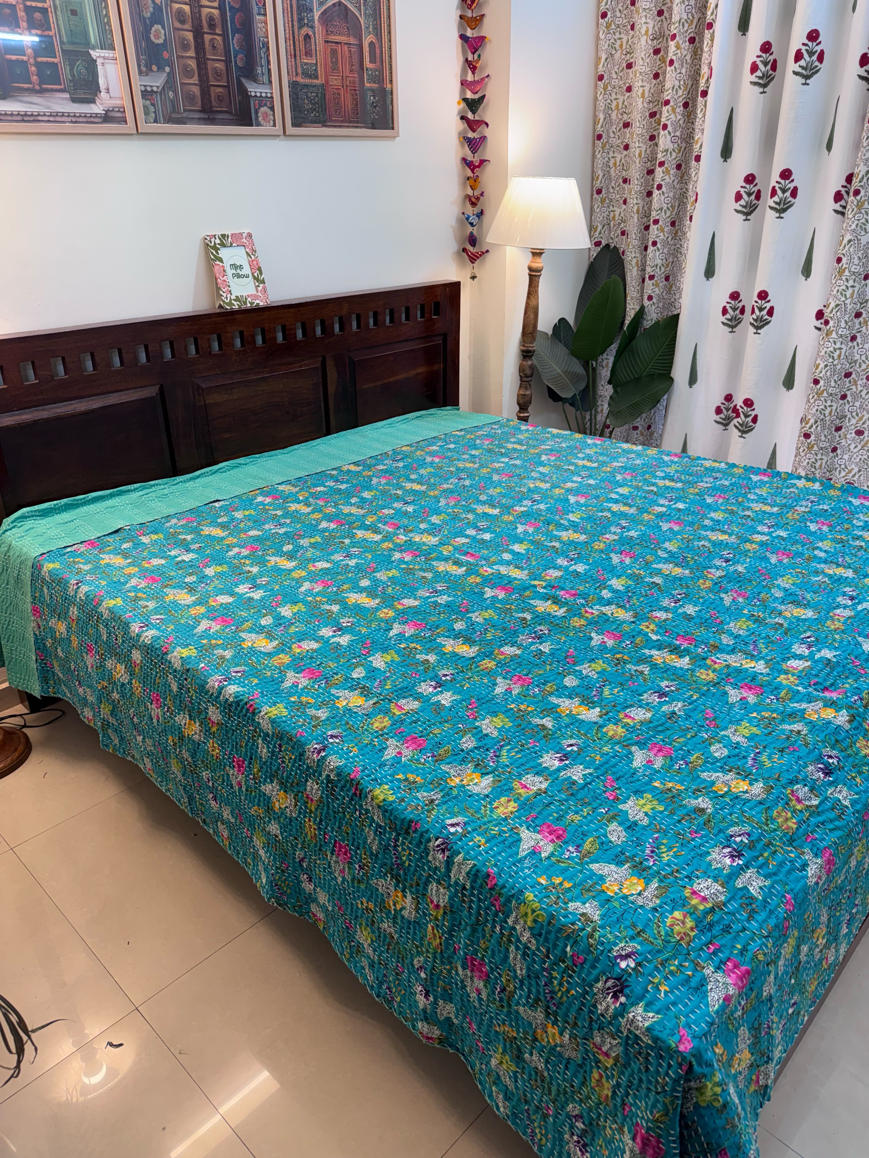 Kantha Bedcover 90x108
