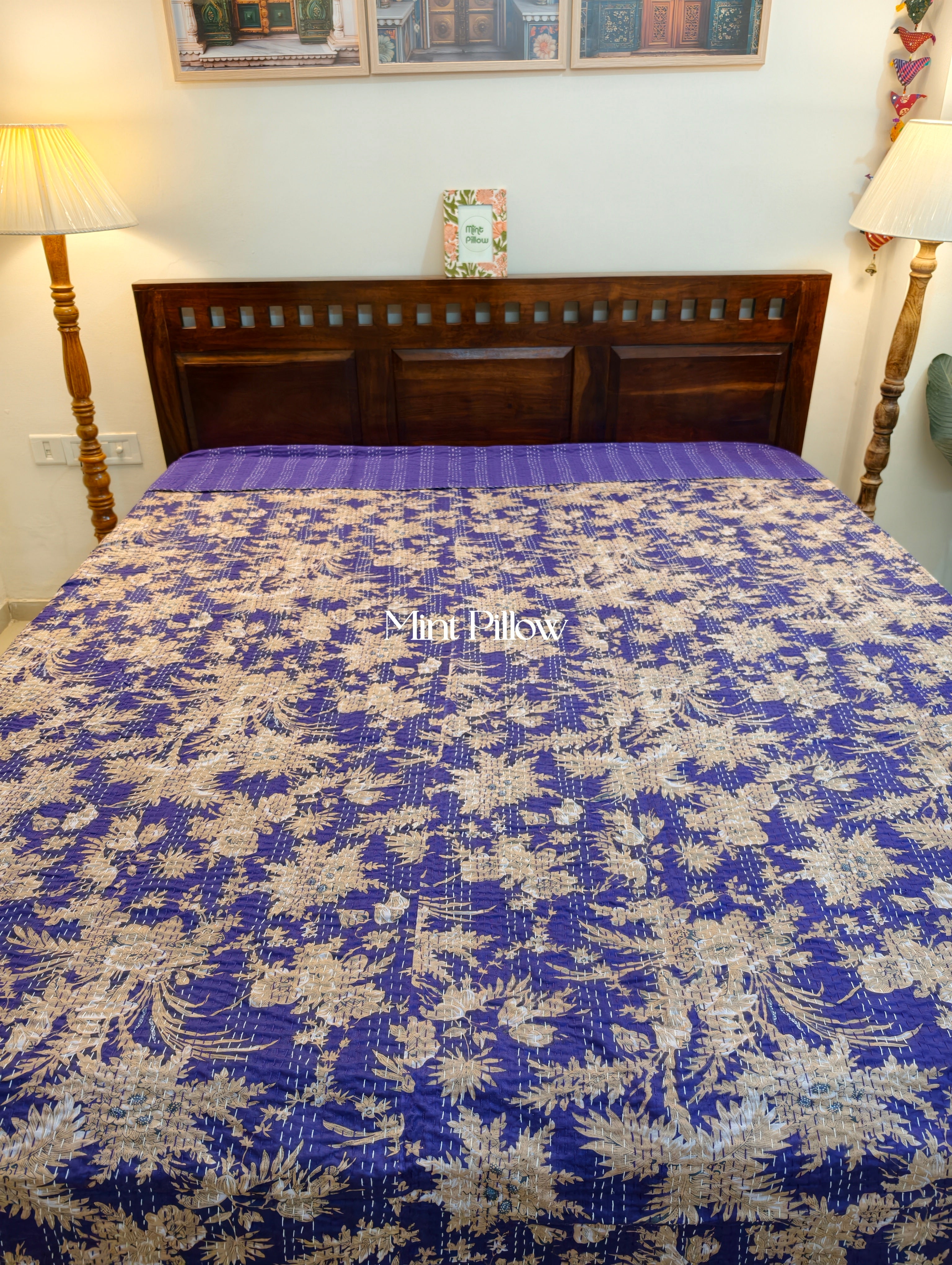 Kantha Bedcover 90x108
