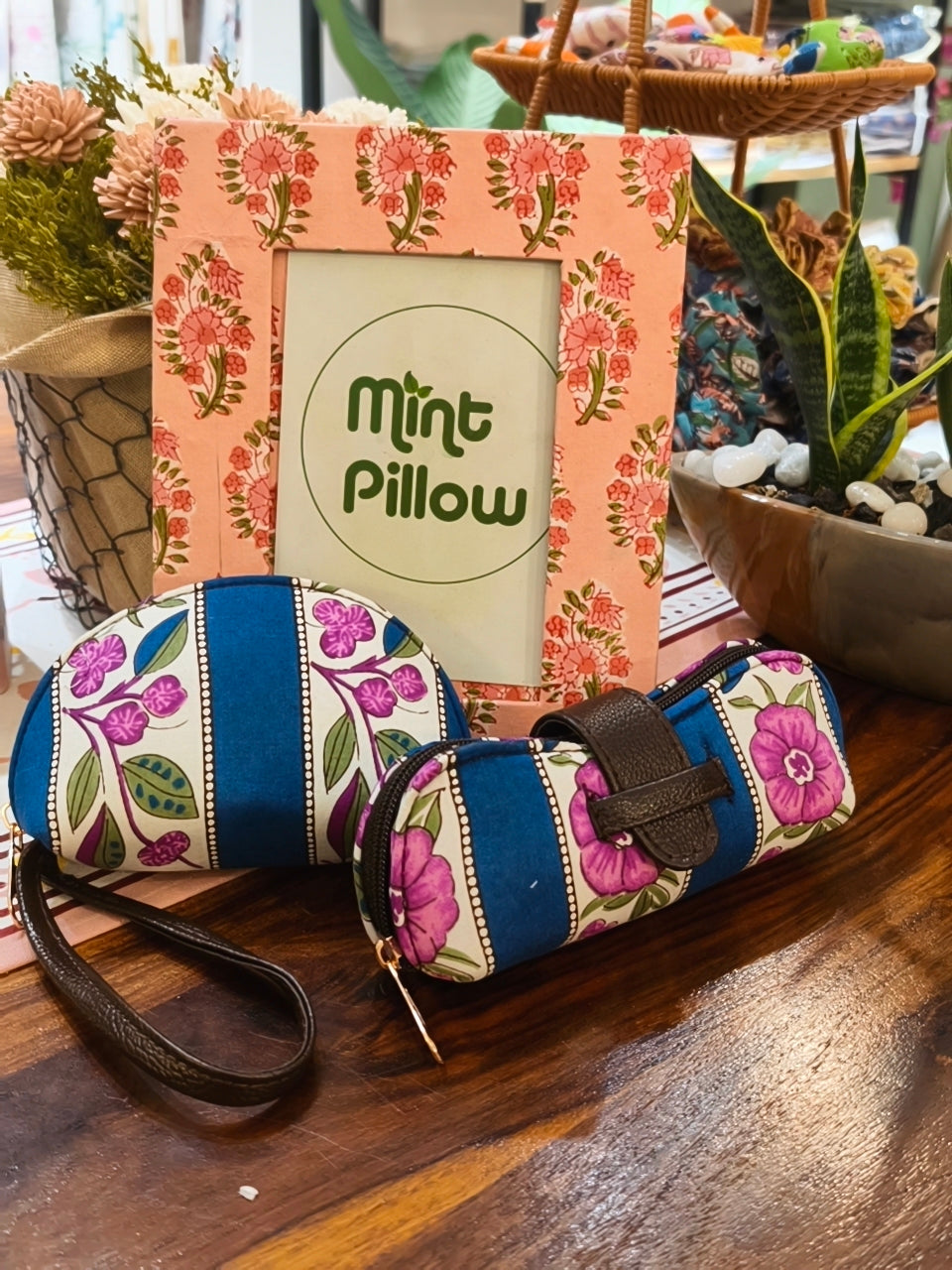 Sunglass case and coin pouch combo