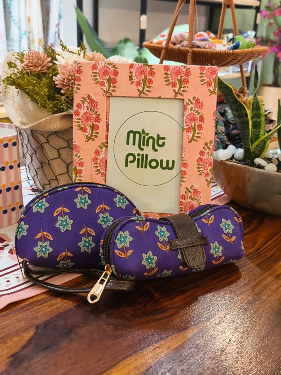 Sunglass case and coin pouch combo