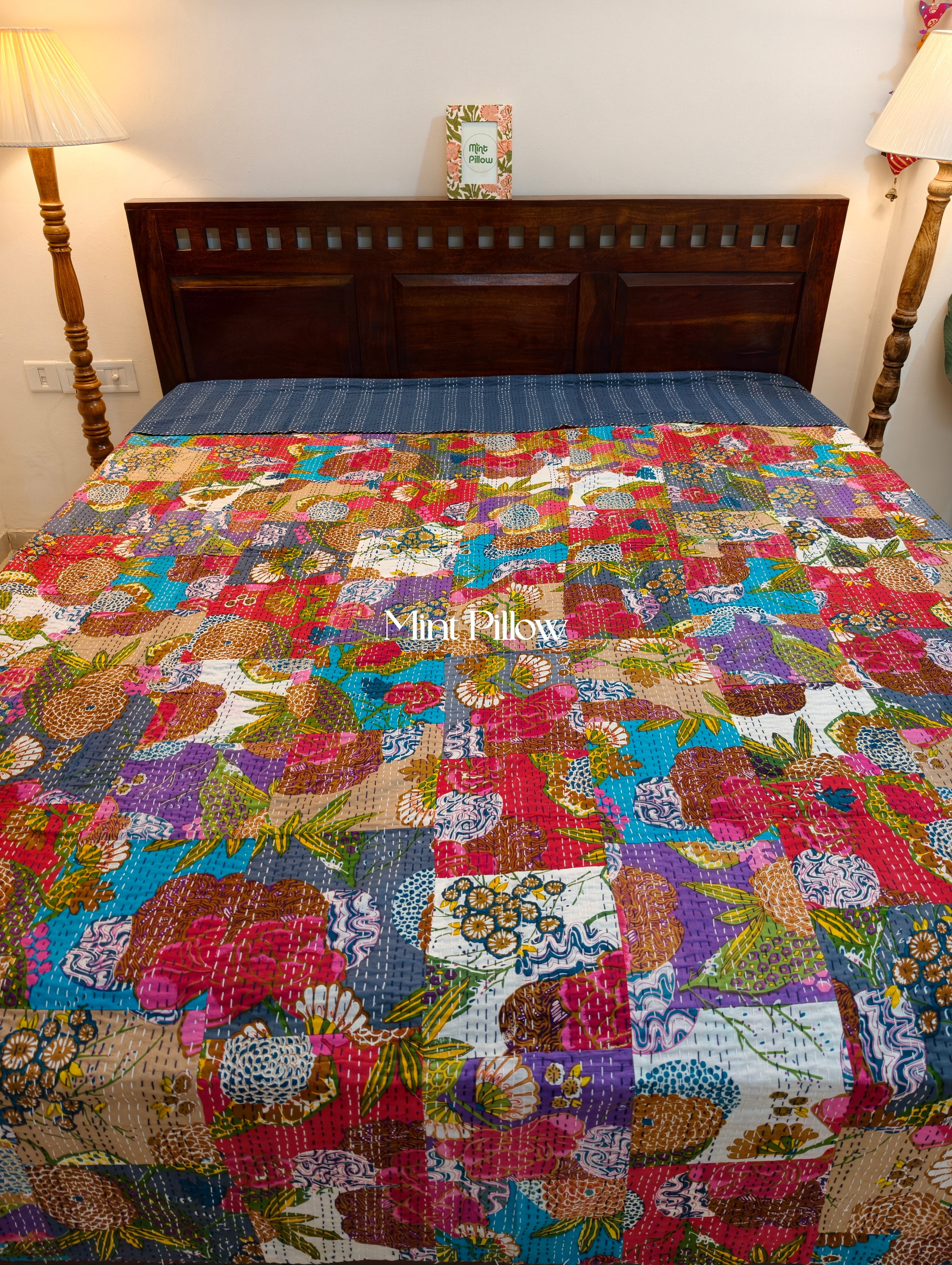 Kantha Bedcover 90x108