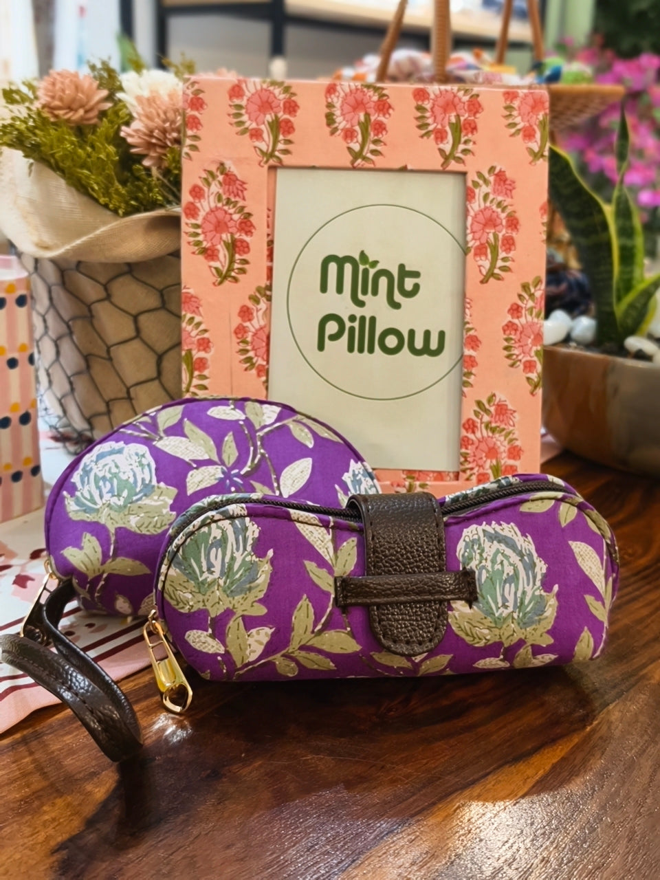 Sunglass case and coin pouch combo