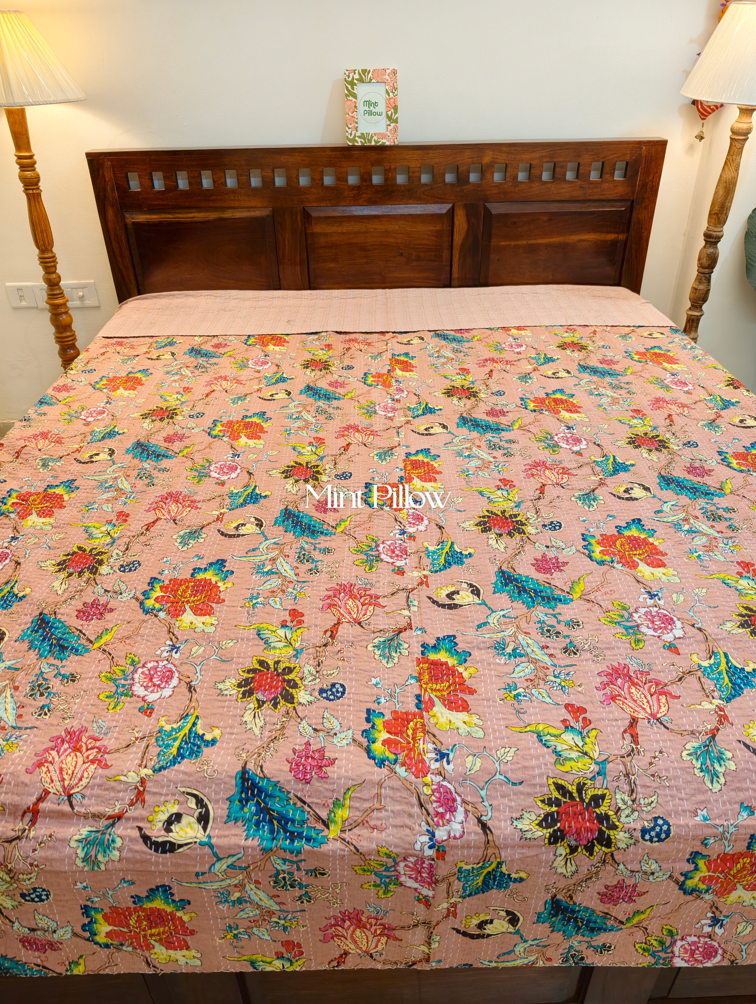 Kantha Bedcover 90x108