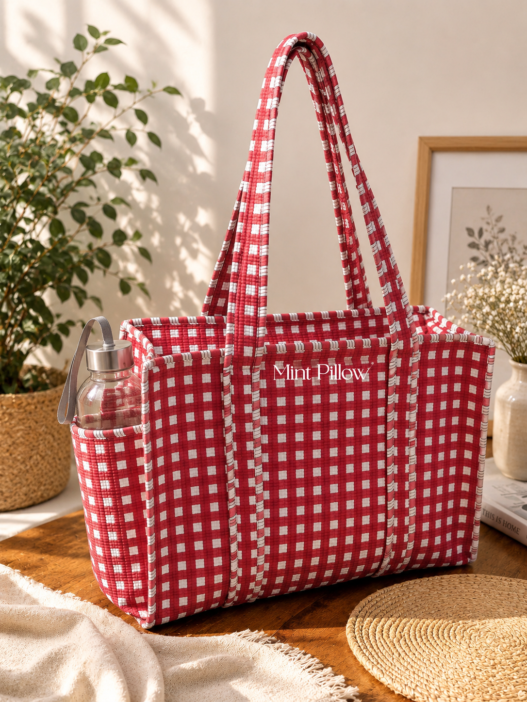 Tote Bag with Side Pocket