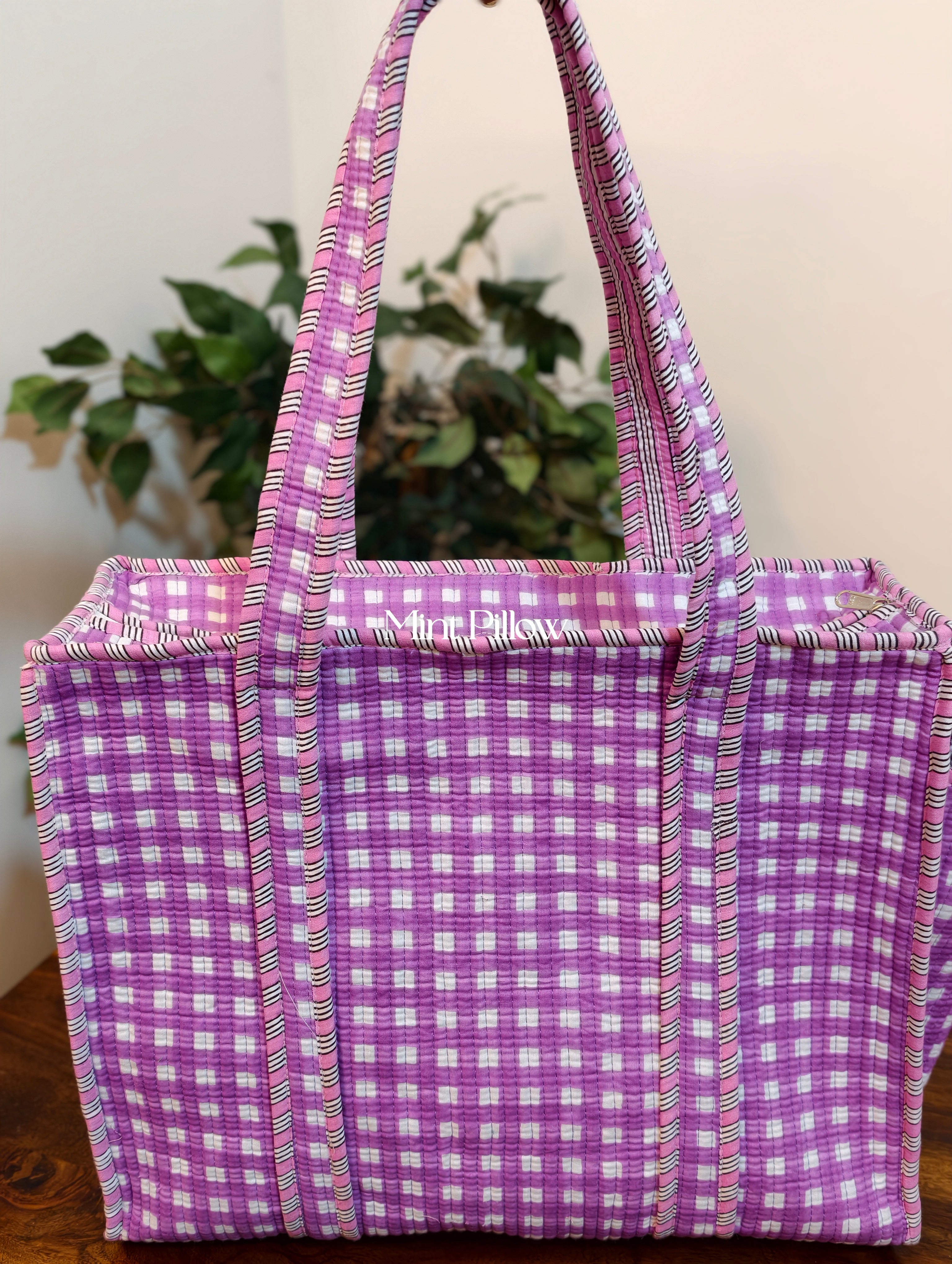 Tote Bag with Side Pocket