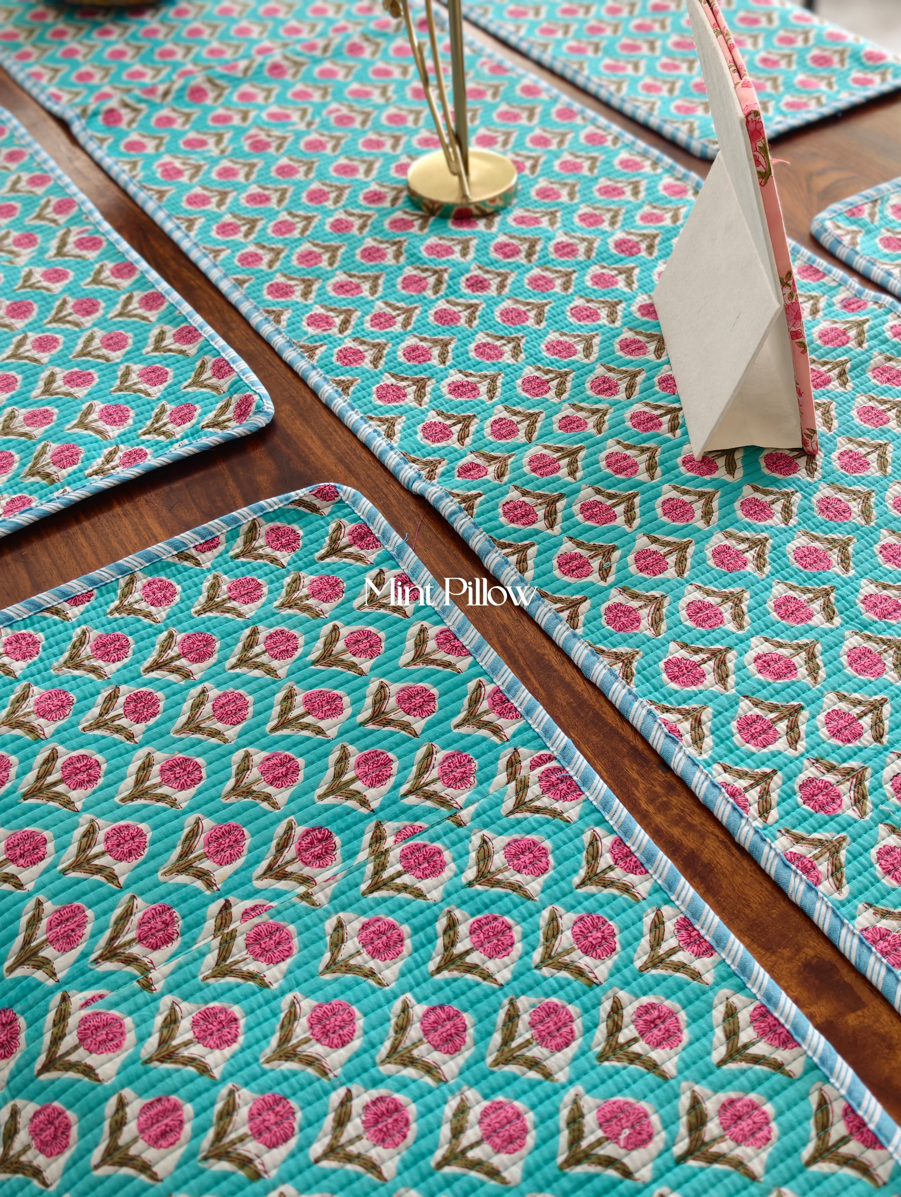 Quilted 6-Seater Runner & Mat Set